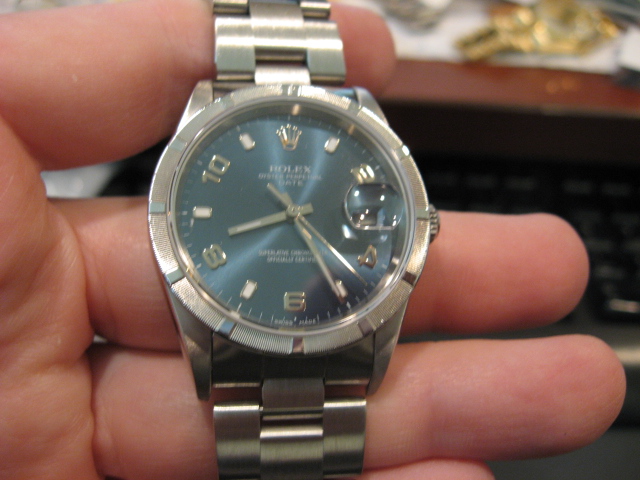 Rolex 15210 blue outlet dial