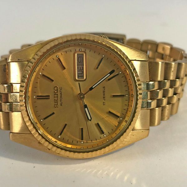 1984 Seiko Vintage Automatic 17 Jewels 7009-3119 Day Date Gold Tone Watch |  WatchCharts
