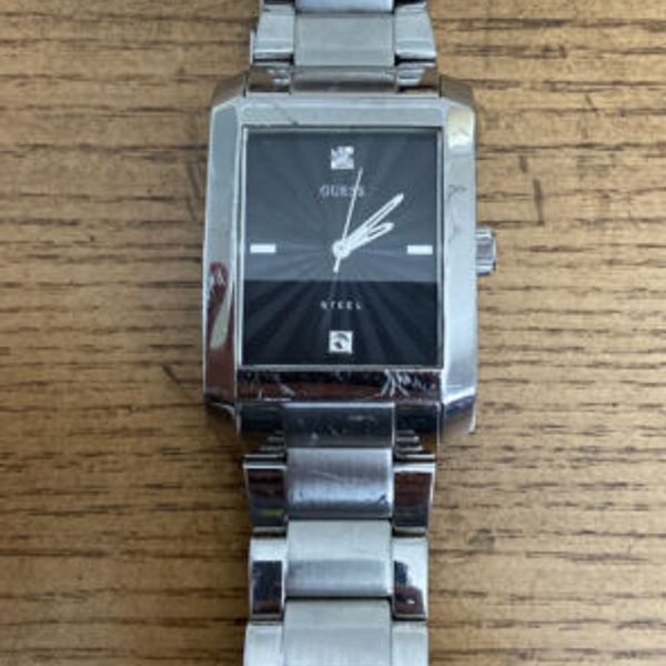 Guess Richmond Black Dial Black Mesh Bracelet Watch for Men - W1263G3