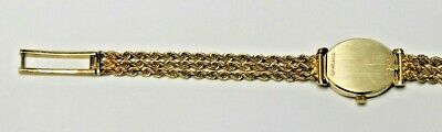 Ladies 14K Yellow Gold Triple Rope Bracelet Quartz OMEGA 1375