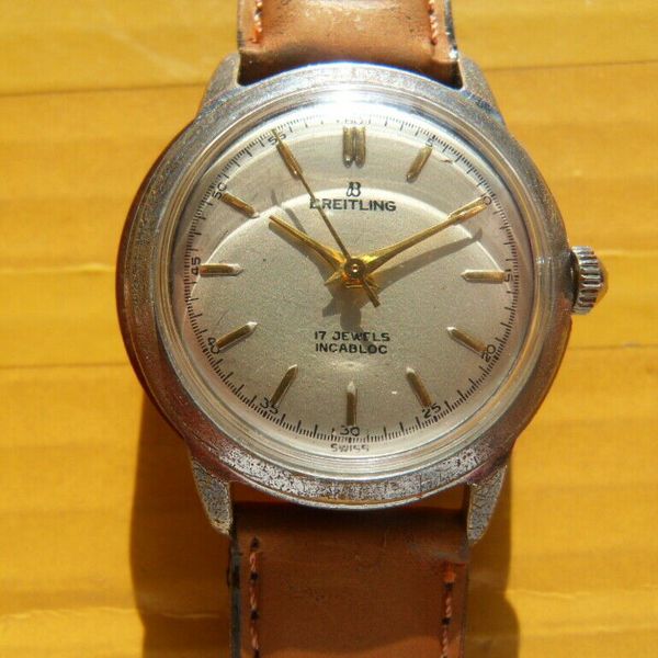 Vintage SWISS BREITLING 17 Jewels Manual Men's Watch,1952's,Military ...