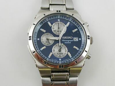 Seiko 7T62 0FY0 WR Luminous Chronograph Stainless Steel Analog