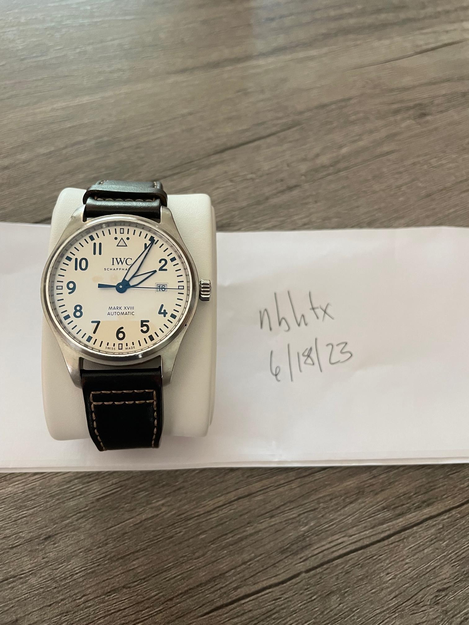 WTS IWC Mark XVIII Pilot IW327017 Box Papers WatchCharts