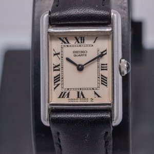 SEIKO 1400-5030 タンク ローマン シルバー 二針 ヴィンテージ 1989 - Seiko Ladies Tank 18mm Stainless Steel Quartz Watch 1400