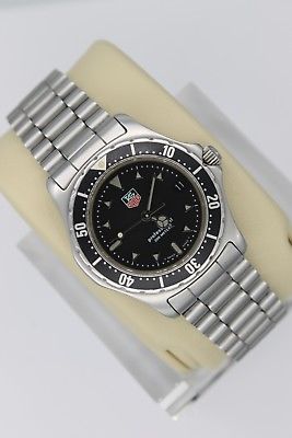 Tag Heuer 973.013 Black Silver Professional MIDSIZE 2000 Watch