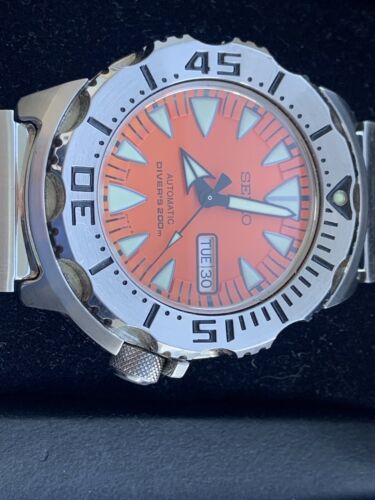 Seiko SRP309K1 Orange Monster on bracelet WatchCharts Marketplace