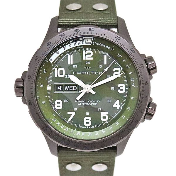 HAMILTON [Hamilton] H77775960 Khaki Aviation X-Wind Camouflage ...