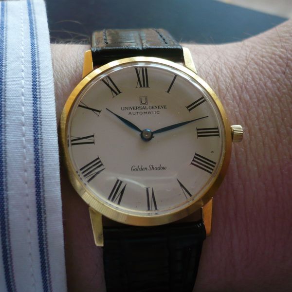 Cadran Universal Genève Golden Shadow Vintage - Gris Déco, NOS, 100% Original Suisse