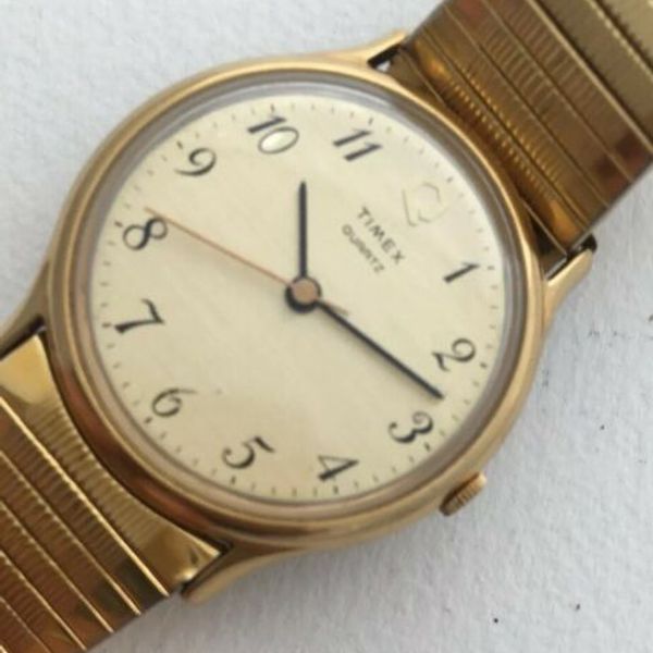 Vintage Timex Quartz M Cell Gents Gold Plated Watch WatchCharts