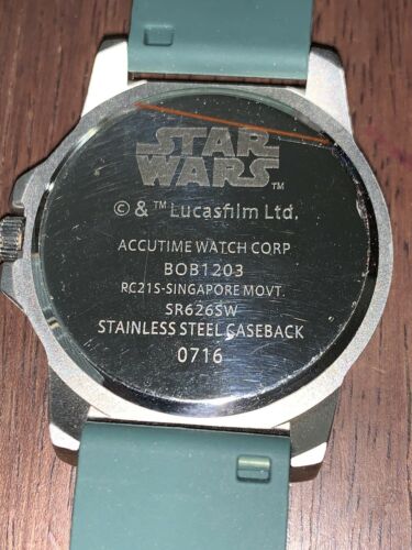 Star Wars Rare Lucas Film Accutime Watch in Plastic Caseback