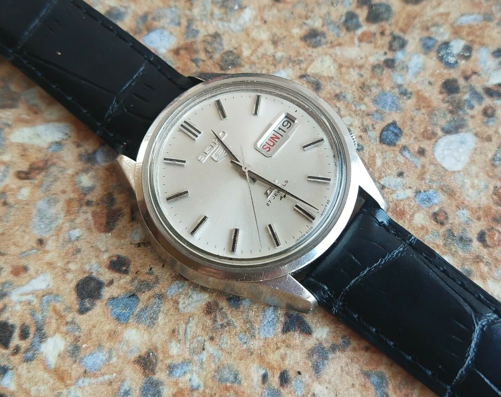 Vintage Seiko 5 DX 27 Jewels Automatic 5139 8000 JDM APRIL