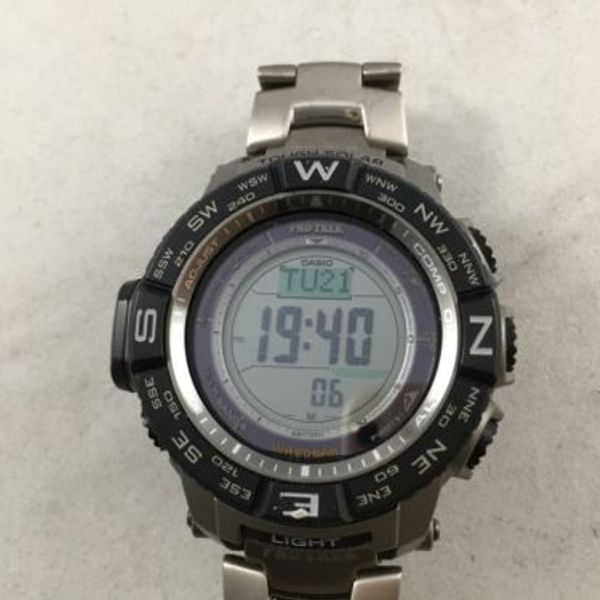 Casio Men's Pro Trek PRW-3500T-7CR Tough Solar Triple Sensor Digital ...