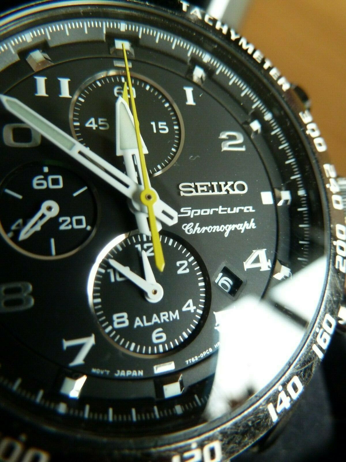 SEIKO Sportura - 7T62-0KV0 A4 Black Chronograph