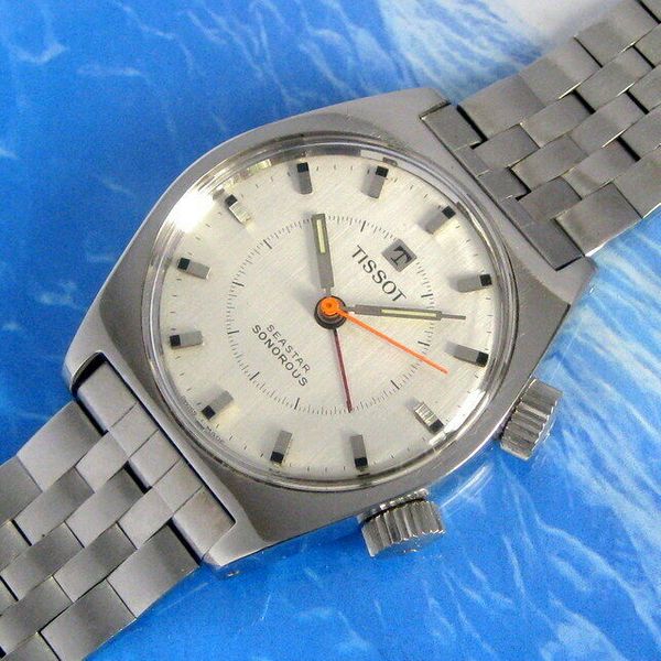 Mens NICE 1960s Tissot Seastar Sonorous ALARM S/S 17j Swiss Watch