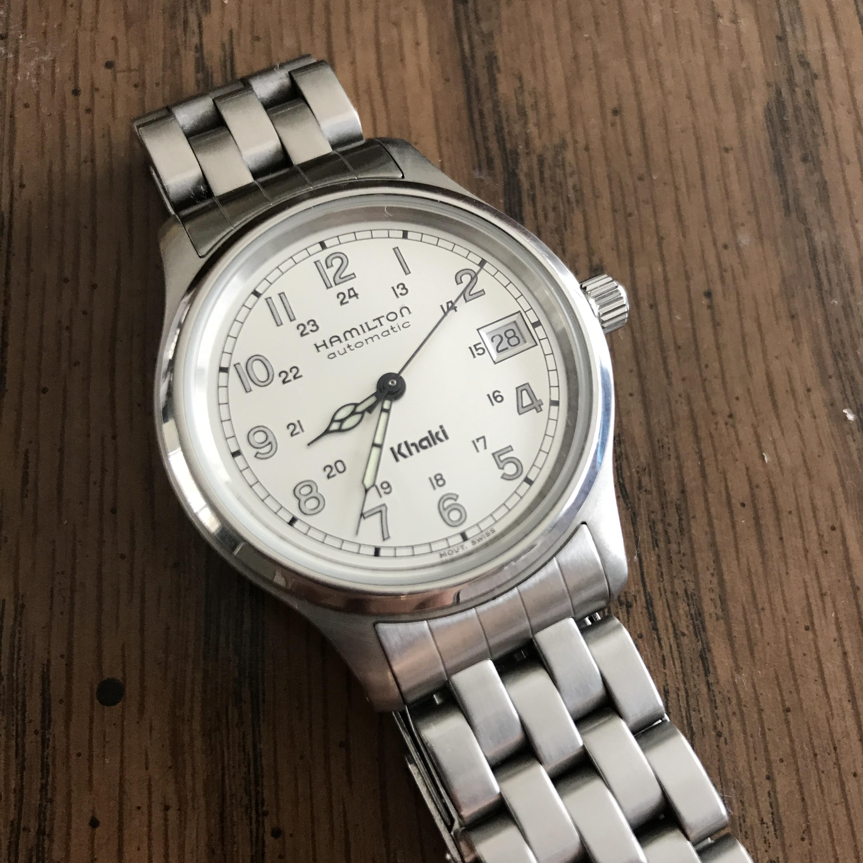 WTS] Hamilton Khaki Automatic 9721B | Silver Dial, Cathedral Hands, 36mm |  WatchCharts Marketplace