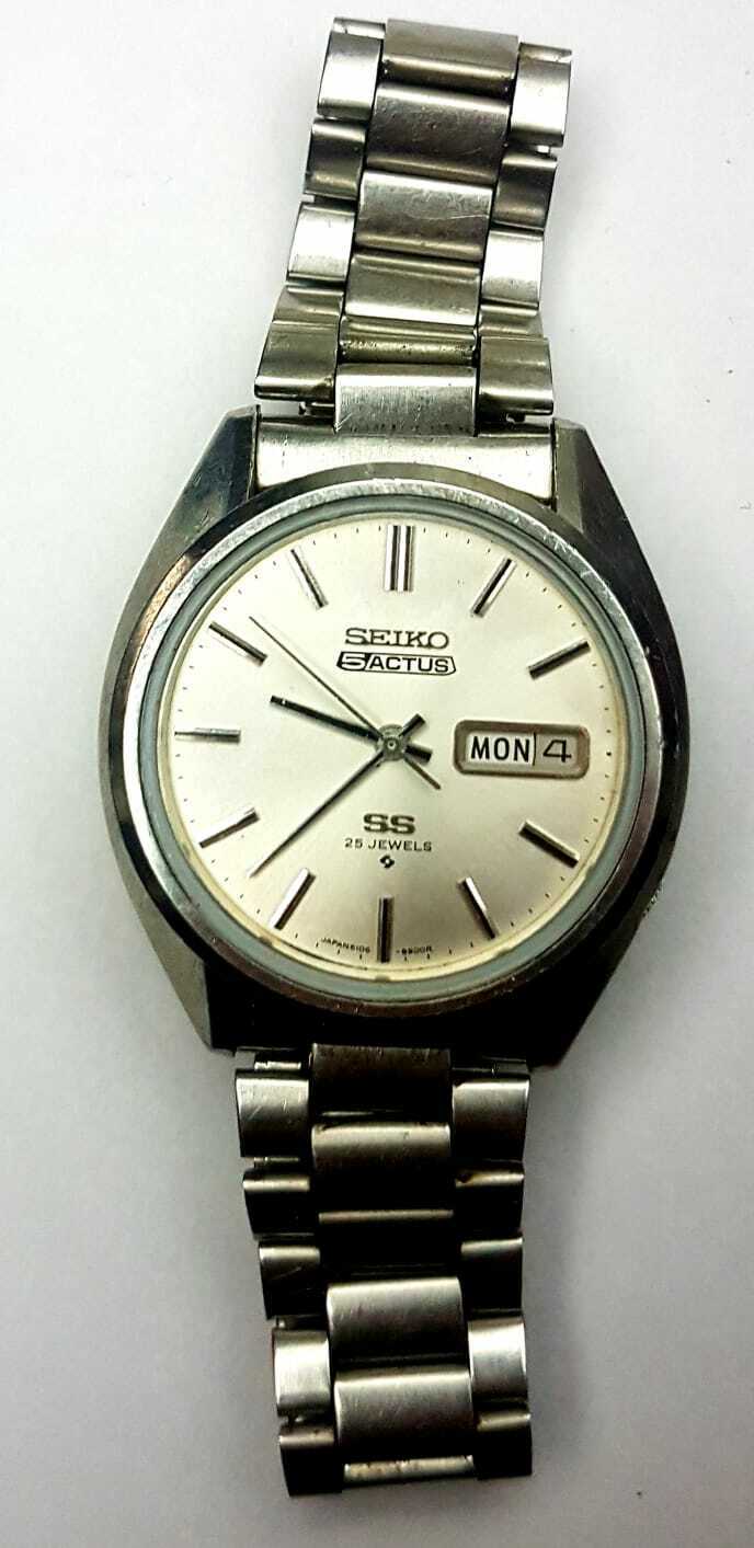 SEIKO 5 ACTUS SS 6106-8660 Automatic Day/Date Men's Japan Watch 25