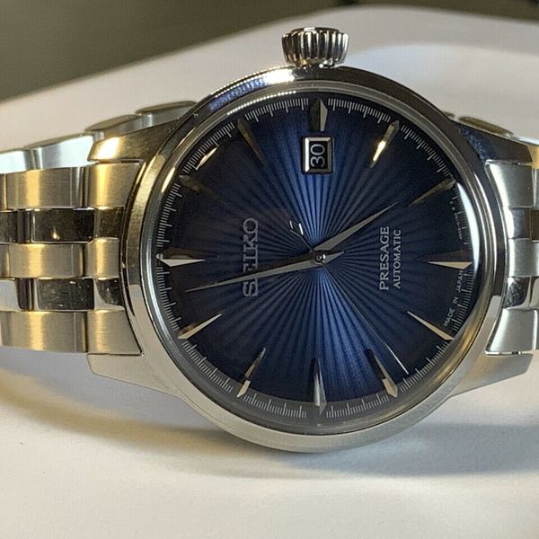 SEIKO PRESAGE COCKTAIL AUTOMATIC BLUE DIAL STAINLESS STEEL BRACELET ...