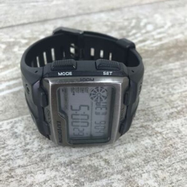 TIMEX Expedition Shock Large Face Digital Watch M076 Black Indiglo w