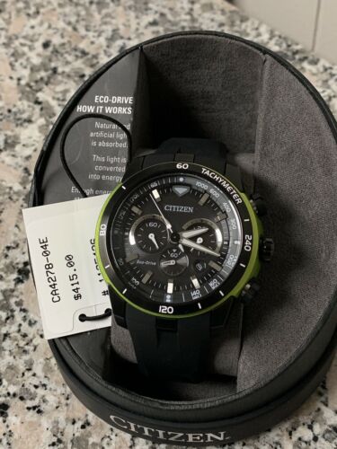 Citizen eco drive tachymeter on sale black