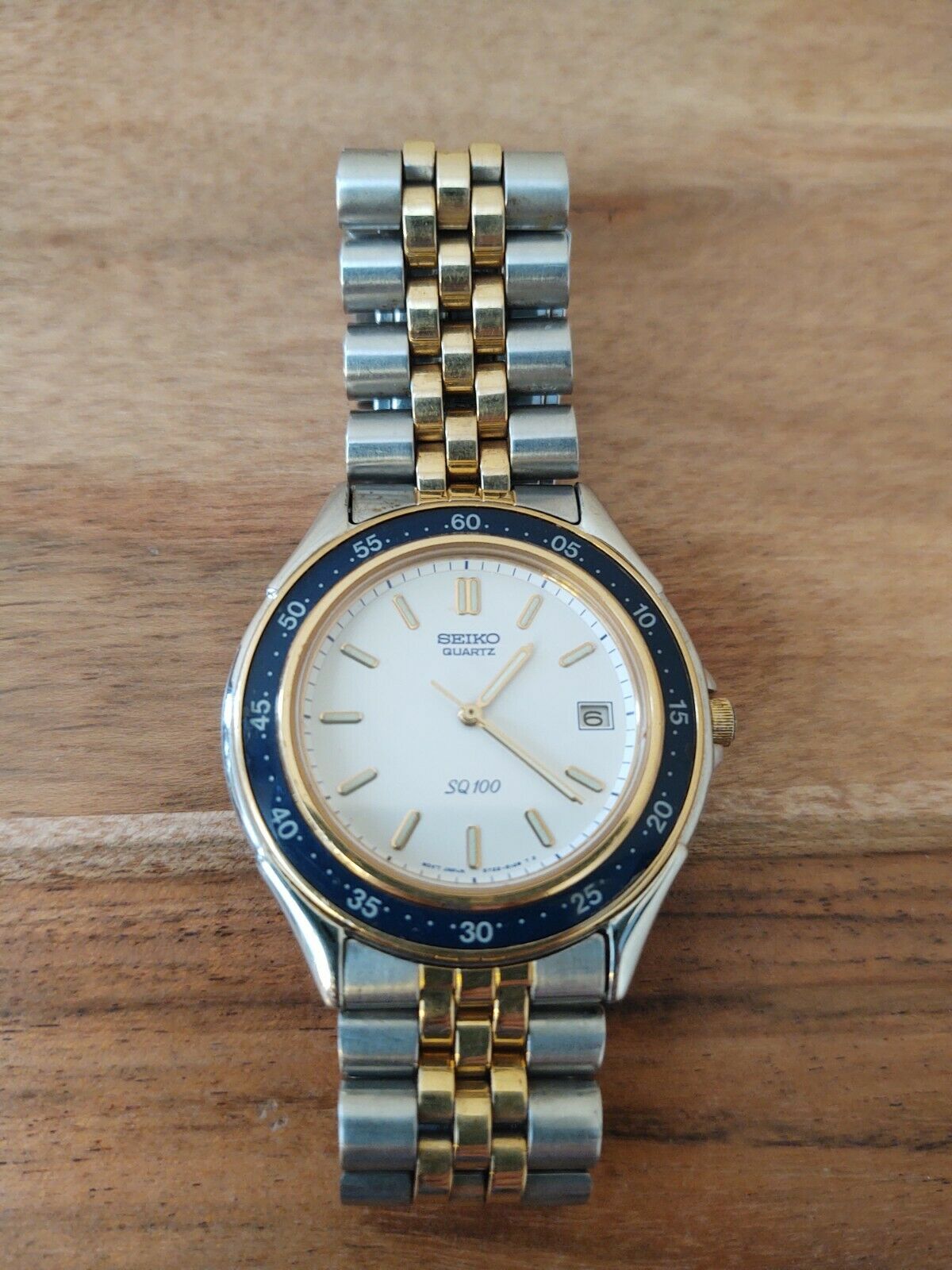 Rare 【新品電池 稼働】SEIKO セイコー SQ100 5Y22-6070 Vintage Black 