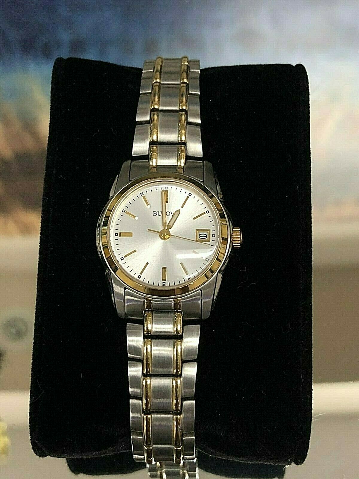 Bulova Classic Women s Gold Two Tone Silver Dial Classic Watch