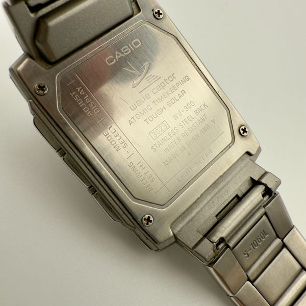 Casio Wave Ceptor WV-300DA Atomic Solar Digital Watch Stainless Steel ...