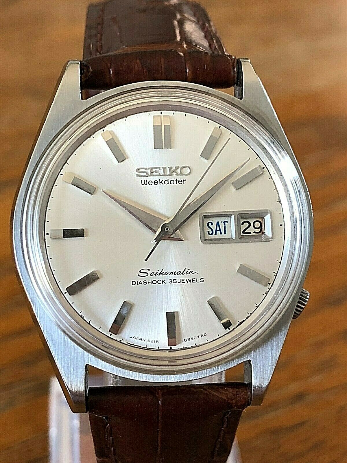VERY RARE VINTAGE 1965 SEIKO SEIKOMATIC WEEKDATER 35J. AUTOMATIC 