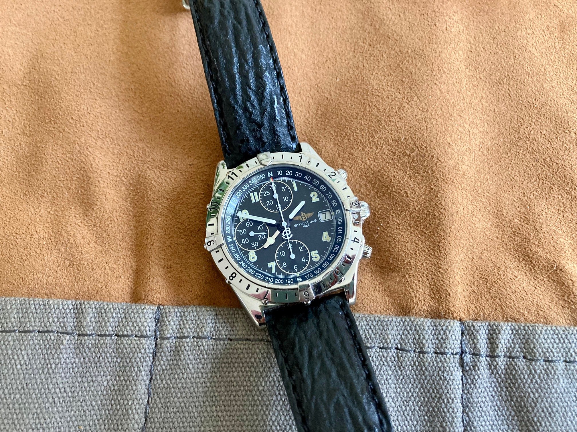 breitling chronomat longitude gmt