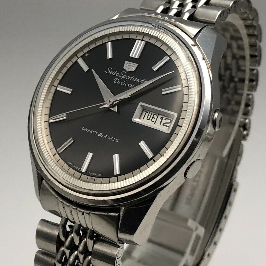 Vintage 1965 SEIKO 5 Sportsmatic Deluxe 7619-7010 DX 25 Jewel