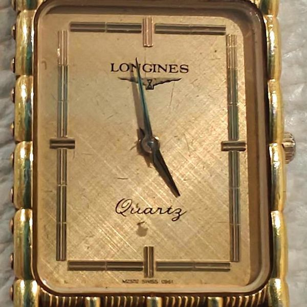 Vintage Longines Rectangular Gold Watch | WatchCharts Marketplace