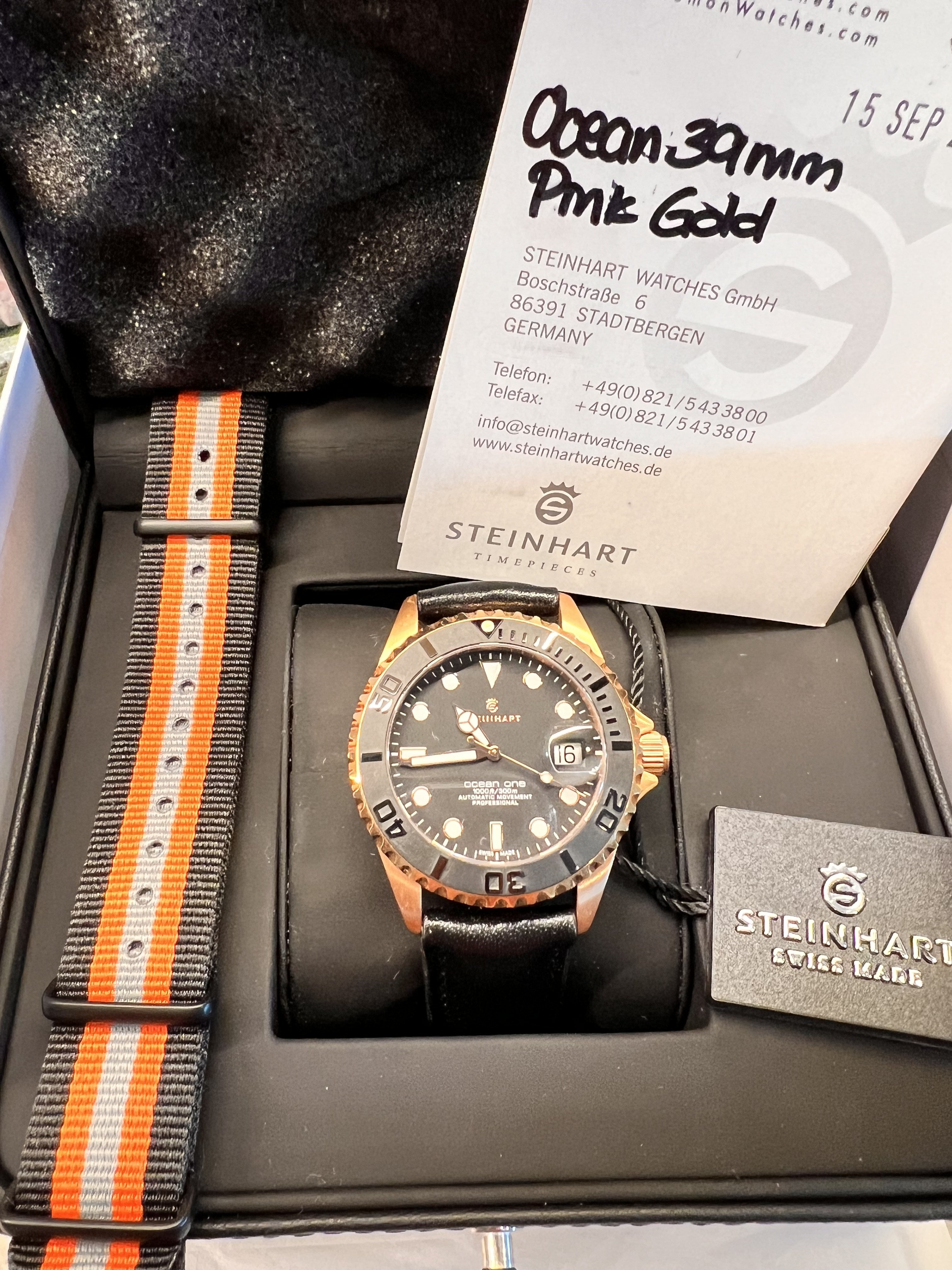 Steinhart ocean discount 39 pink gold