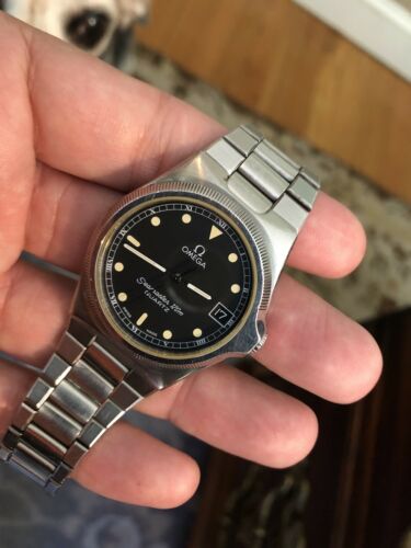 Omega Men's Seamaster Quartz 120m Steel Watch on bracelet 196.0209