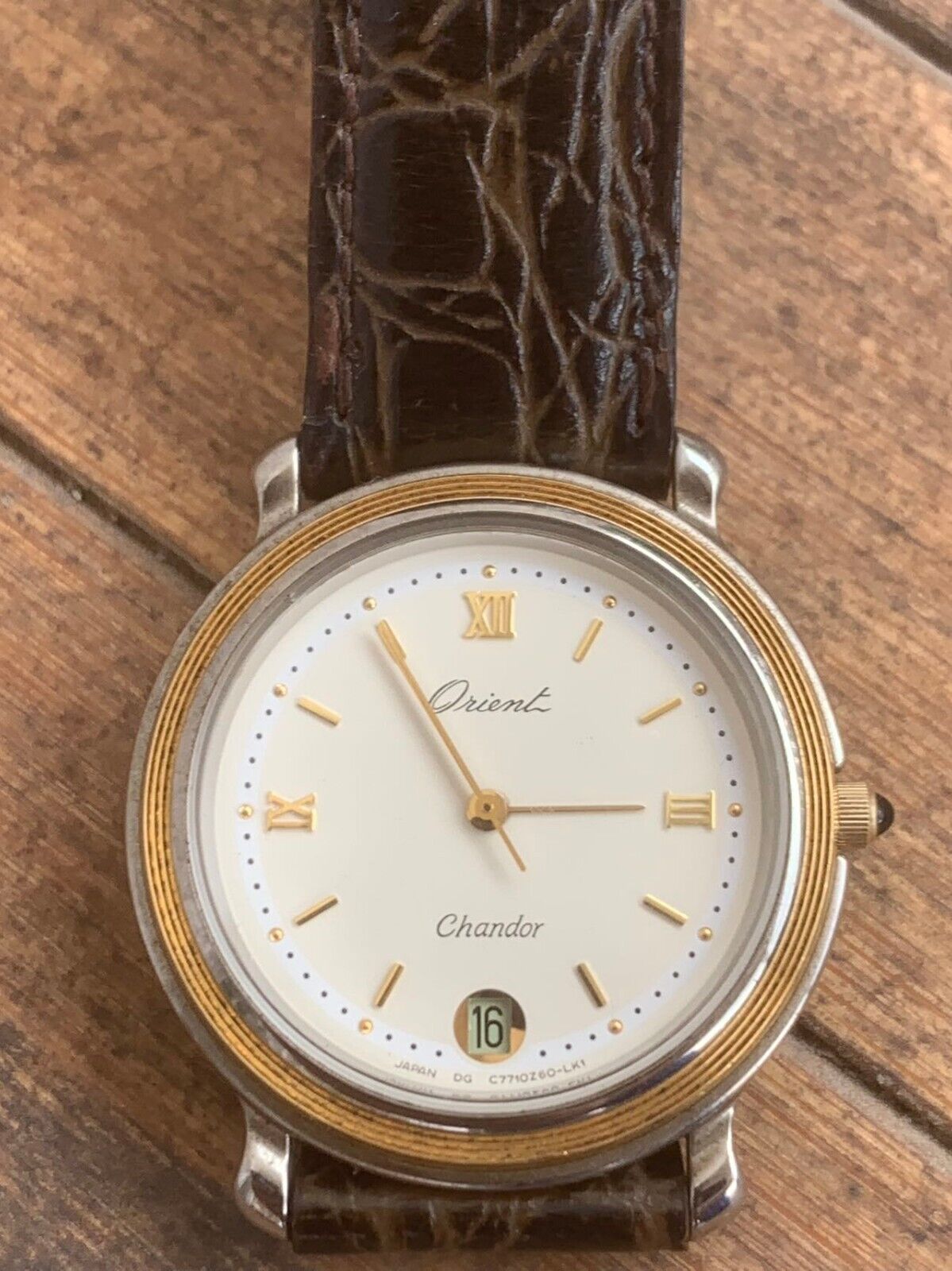 Vintage Orient Chandor 22K Gold Electro Plated C770Z6-00 CS Japan 