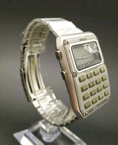 Vintage 1980's Seiko C515-5000 Calculator Memory Men's Quartz