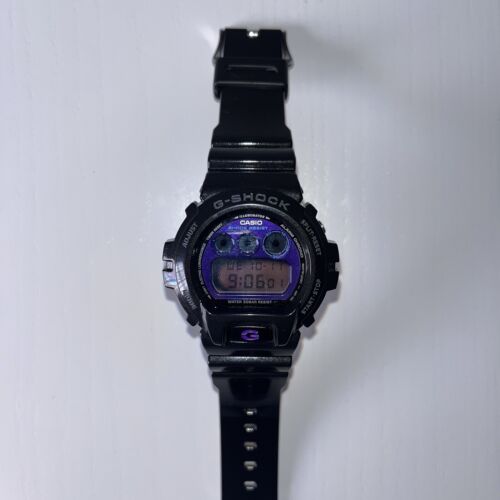 Casio G-SHOCK 3230 Men's DW-6900MF RARE BLACK/PURPLE Watch Great