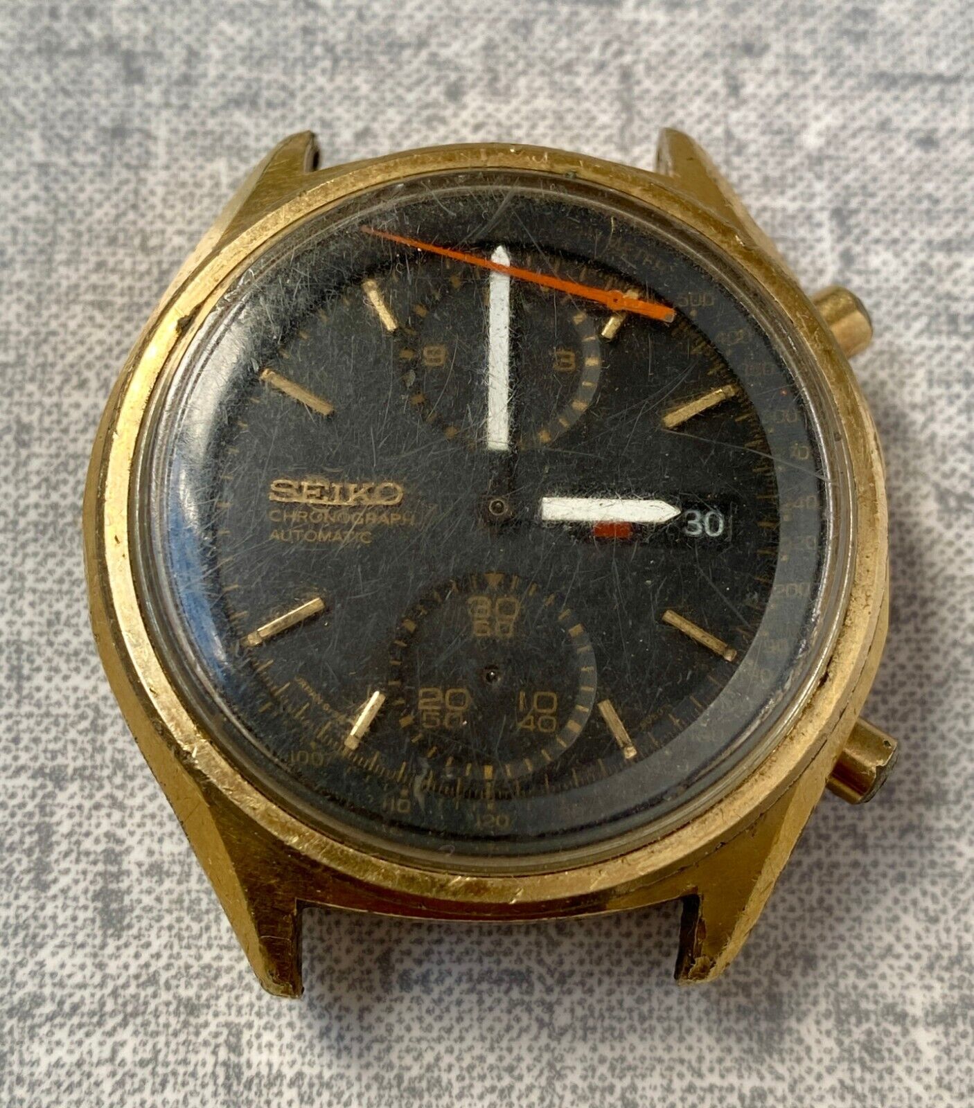Seiko 6138-8020 Chronograph Automatic Watch PANDA Vintage Men 21J