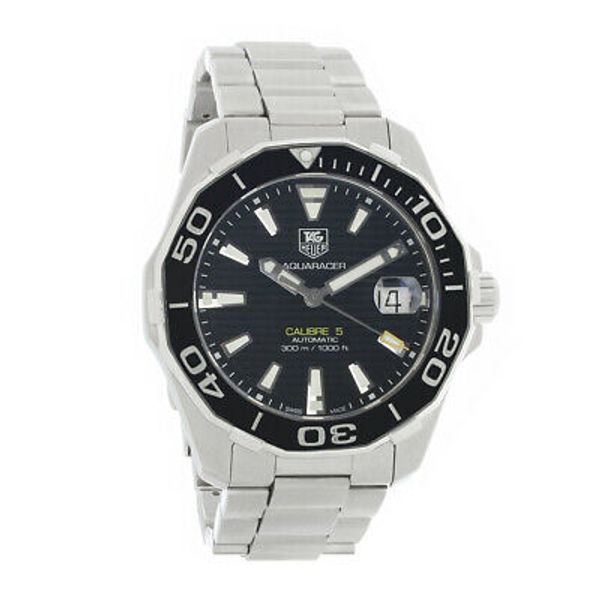 Tag Heuer Aquaracer Mens Black Dial Swiss Automatic Watch Way211aba0928 Watchcharts Marketplace