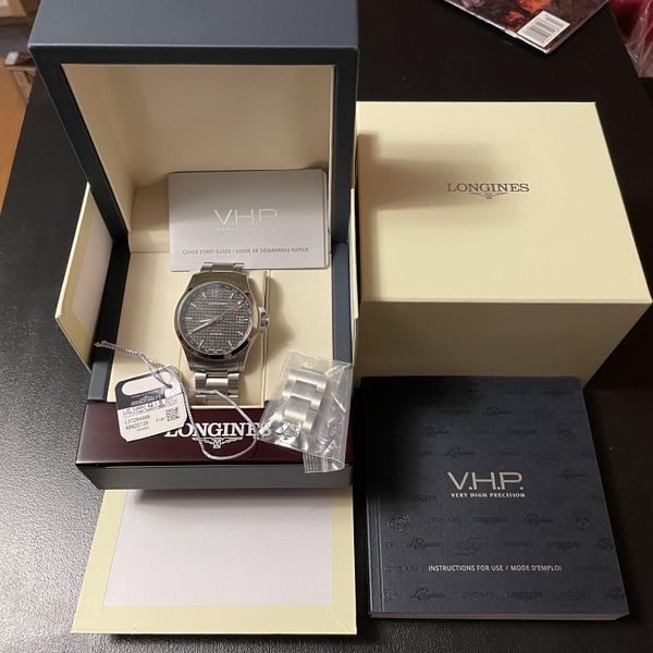 WTS Longines VHP GMT 43mm carbon fiber dial L37284666 WatchCharts