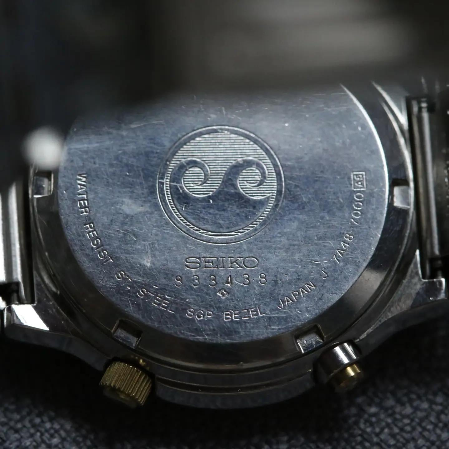 8*7様 SAGAMINK  Rare Vintage Seiko QMX018 Tiger Eye 0842-7000 Palladium