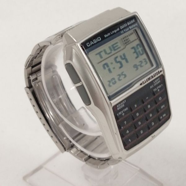 Rare Casio DBC-32 Data Bank Calculator Watch Multilingual Stainless ...