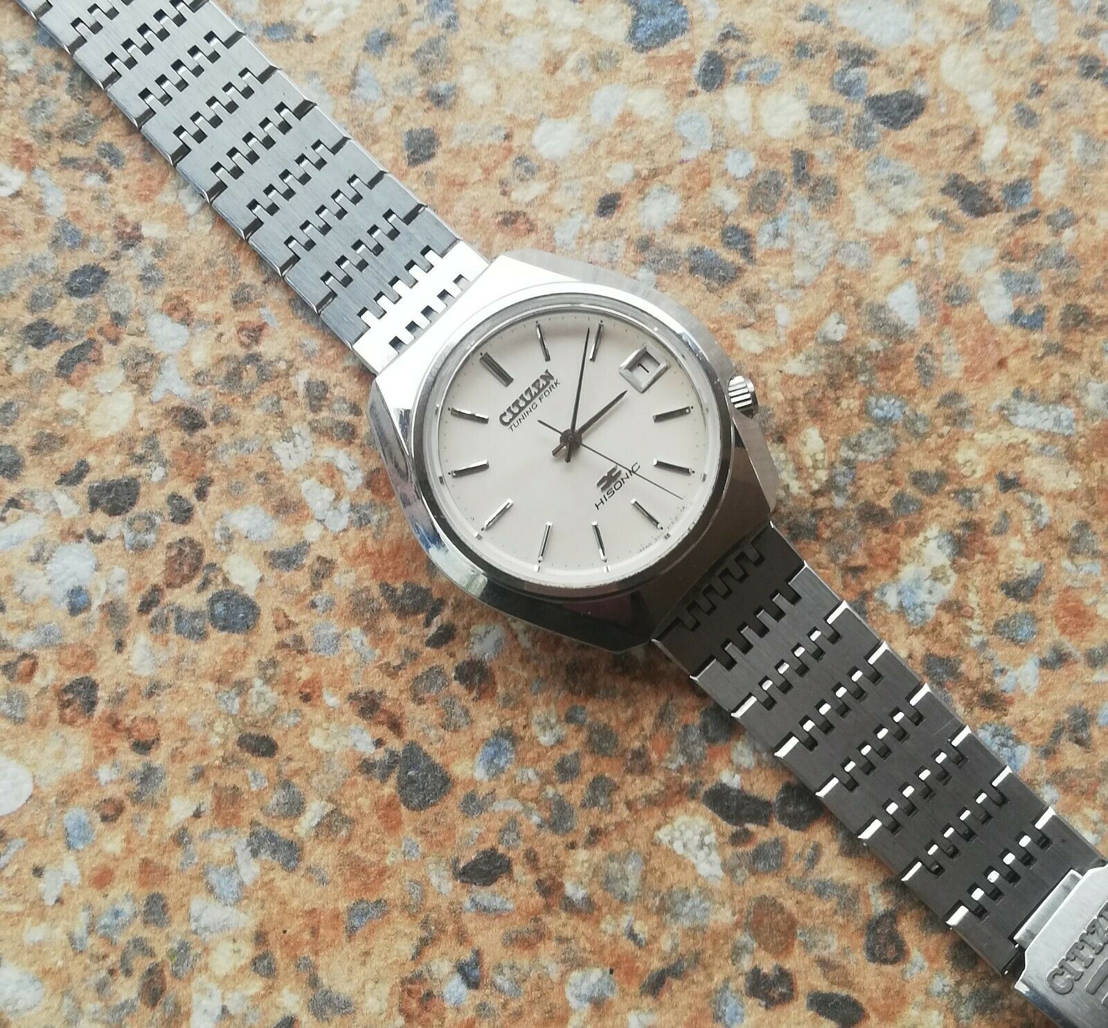 Vintage Citizen Hisonic Tuning Fork Watch 3711A 1973