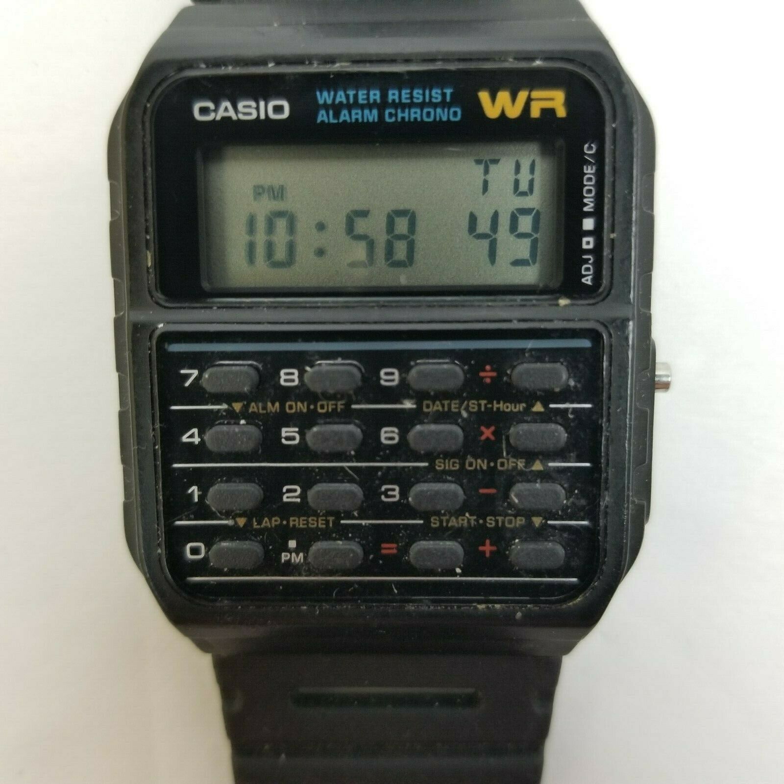 Casio 38 Black Ca 53w Data Bank Calculator Stop Watch Day And Date Watchcharts