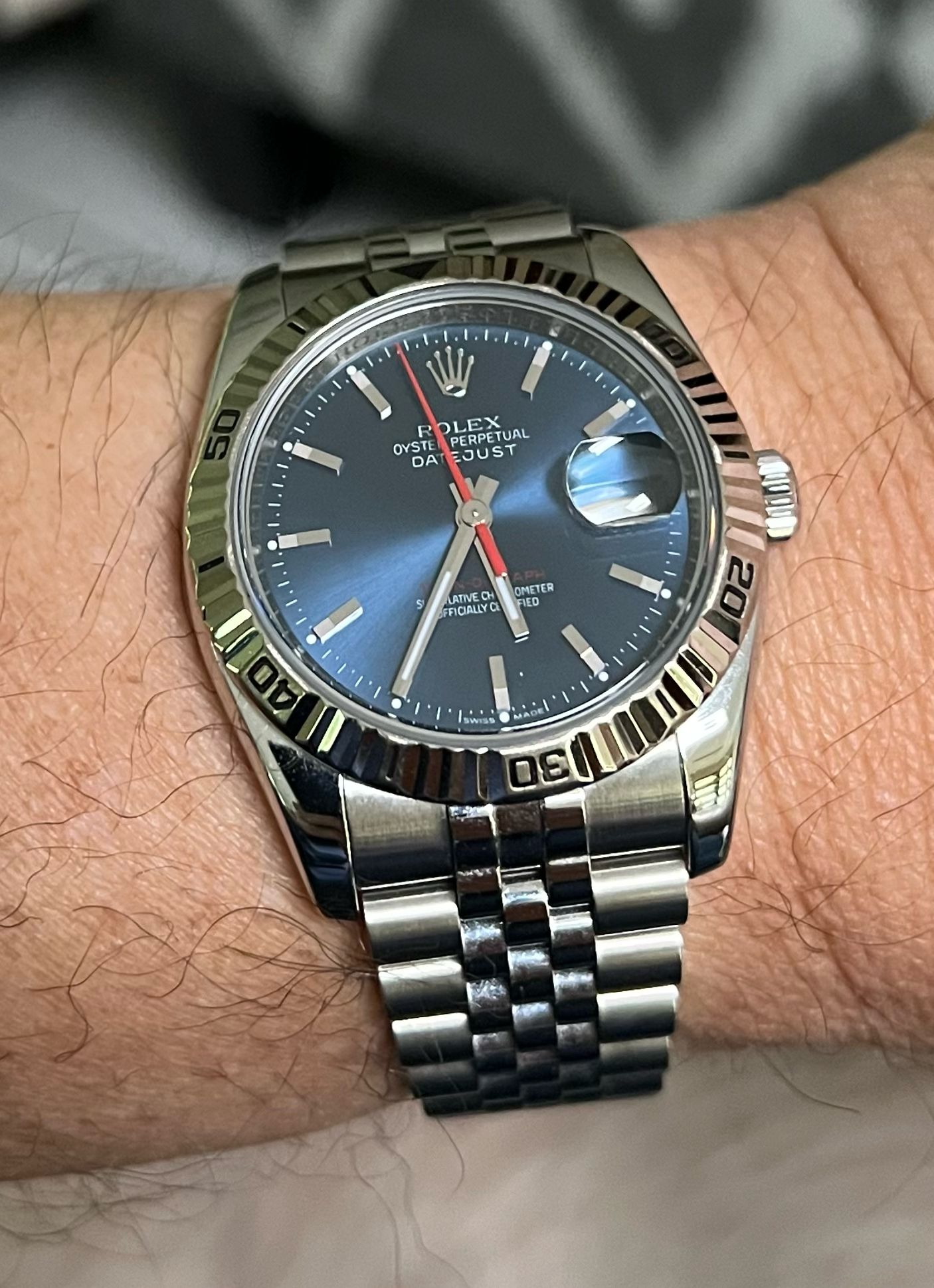 ロビ Rolex Turnograph Reference 116264 Blue Dial, Super Jubilee 63600