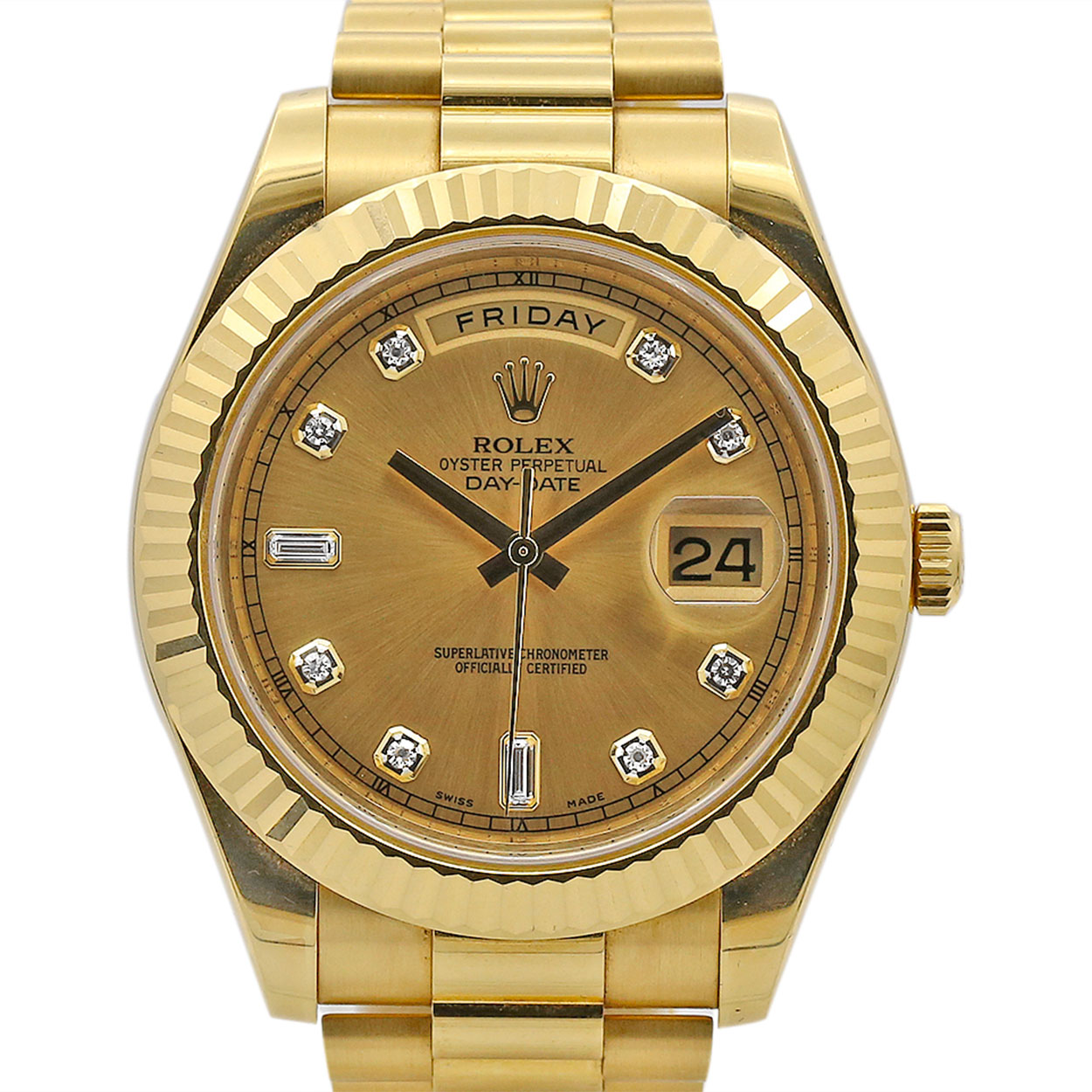 FS Rolex Day Date II 41mm 18k Yellow Gold original Champagne