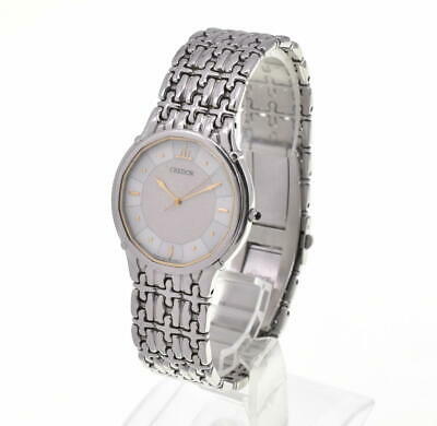 SEIKO CREDOR 9571-5050 White /Ivory Dial Quartz Men's Watch J