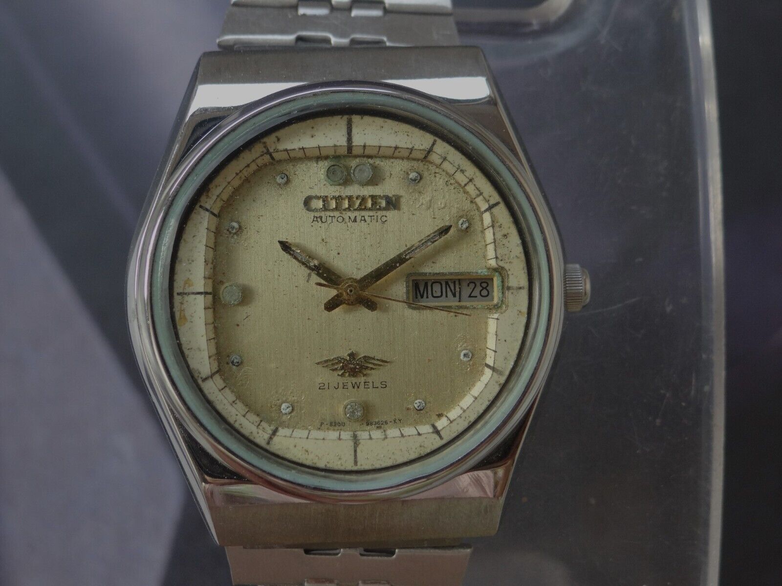 中古 CITIZEN シチズン 23石 K18 4-670442 SK レディース腕時計 手巻き 