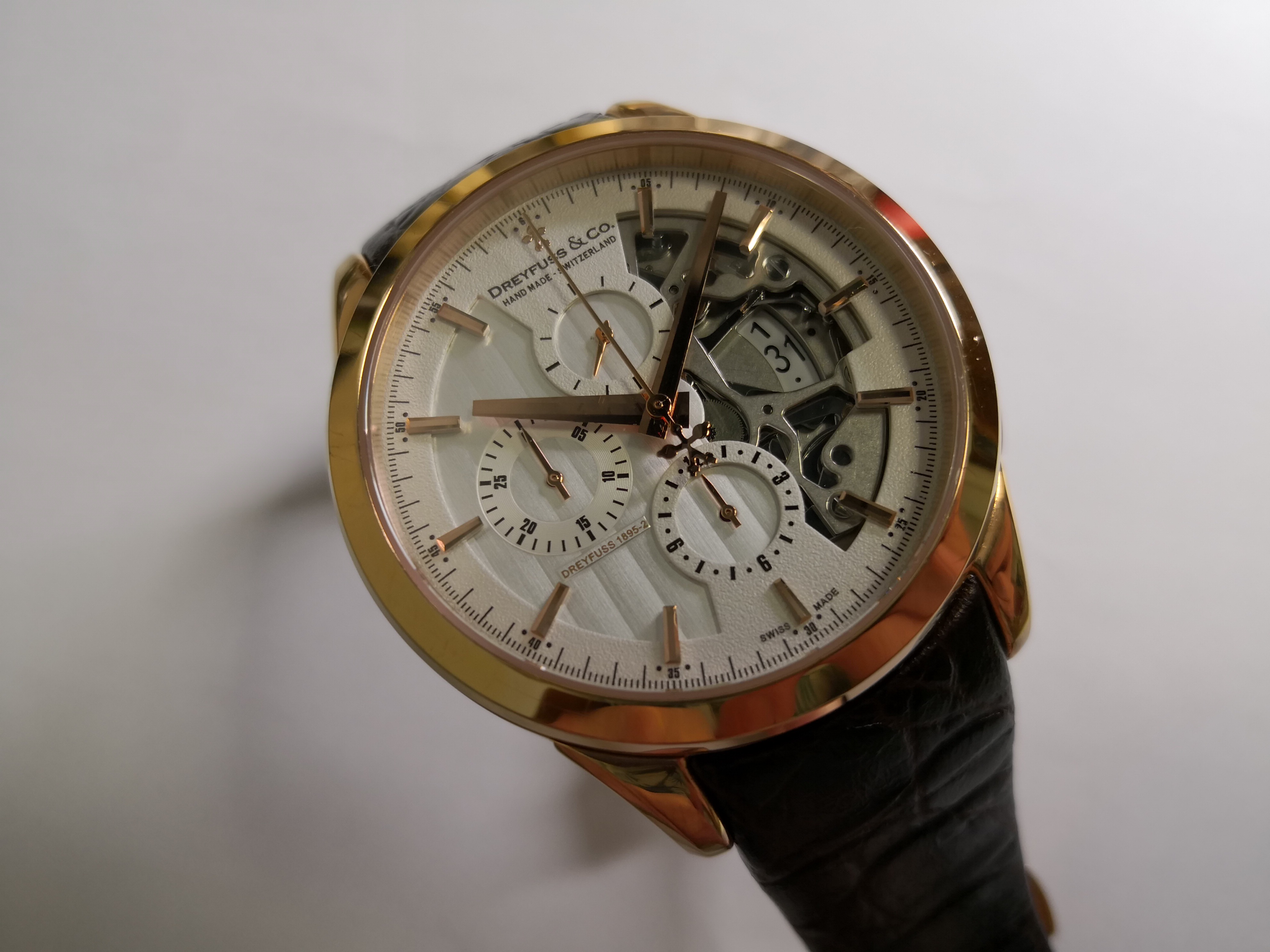 DREYFUSS & CO Swiss Mens 1890 Gold & Silver Bracelet Watch DGB00126/03 RRP  £525 £139.99 - PicClick UK