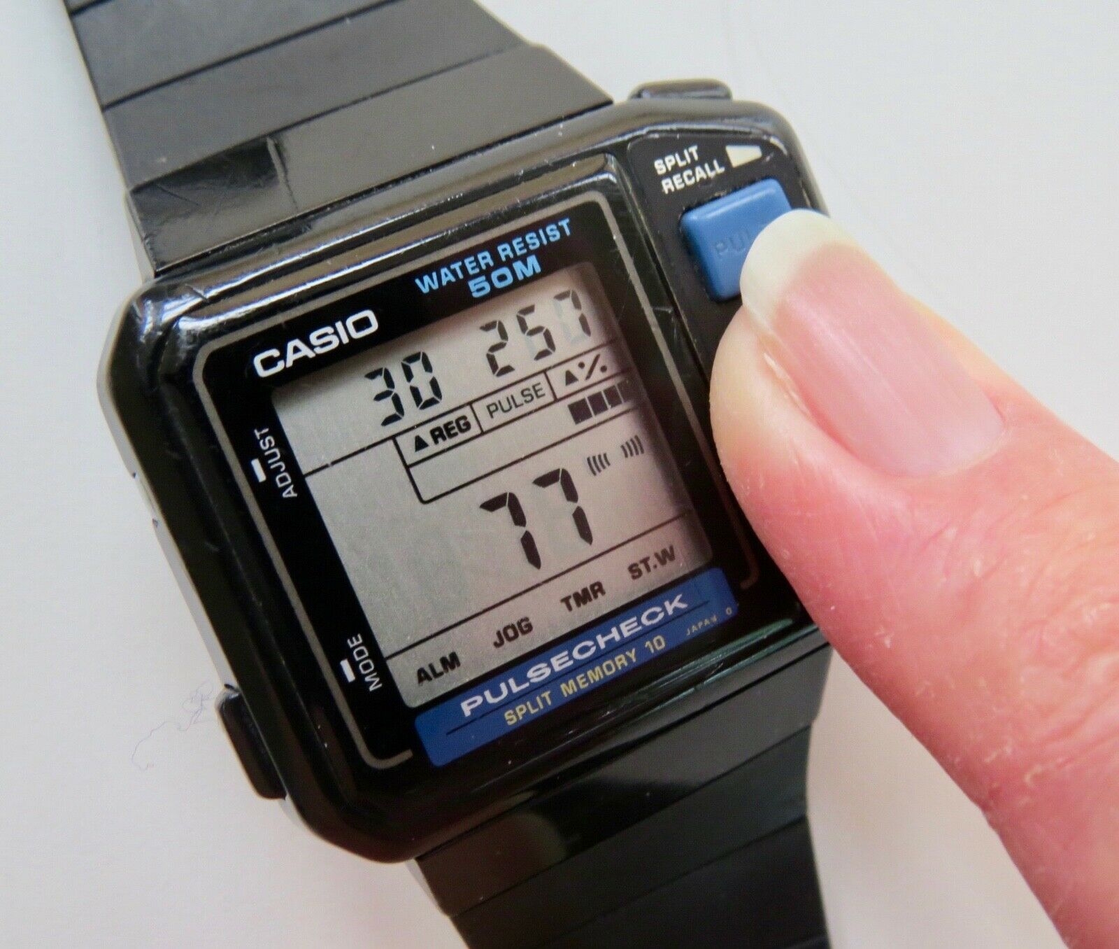 CASIO - Pulse Watch- JO-100W - 509 Module - New Strap & Battery