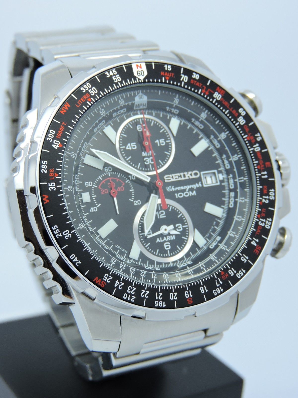 Seiko Alarm Snad05p1 Pilot Seiko Snad05 Seiko Alarm Chronograph 