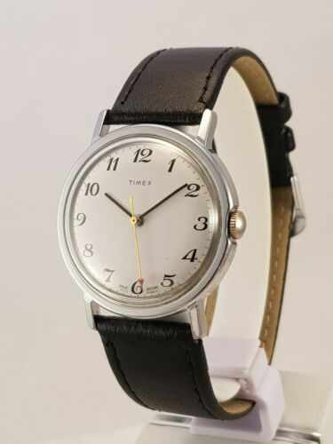 Montre Homme Vintage Timex Années 1980 - Mécanique à Remontage, Fabriquée à Taïwan
